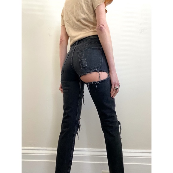 GRLFRND Denim Karolina Jeans in Travelin' Band Ripped Black jeans - Picture 5 of 9